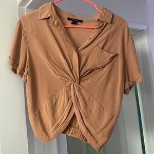 Forever 21 Small Tan Cropped Top
